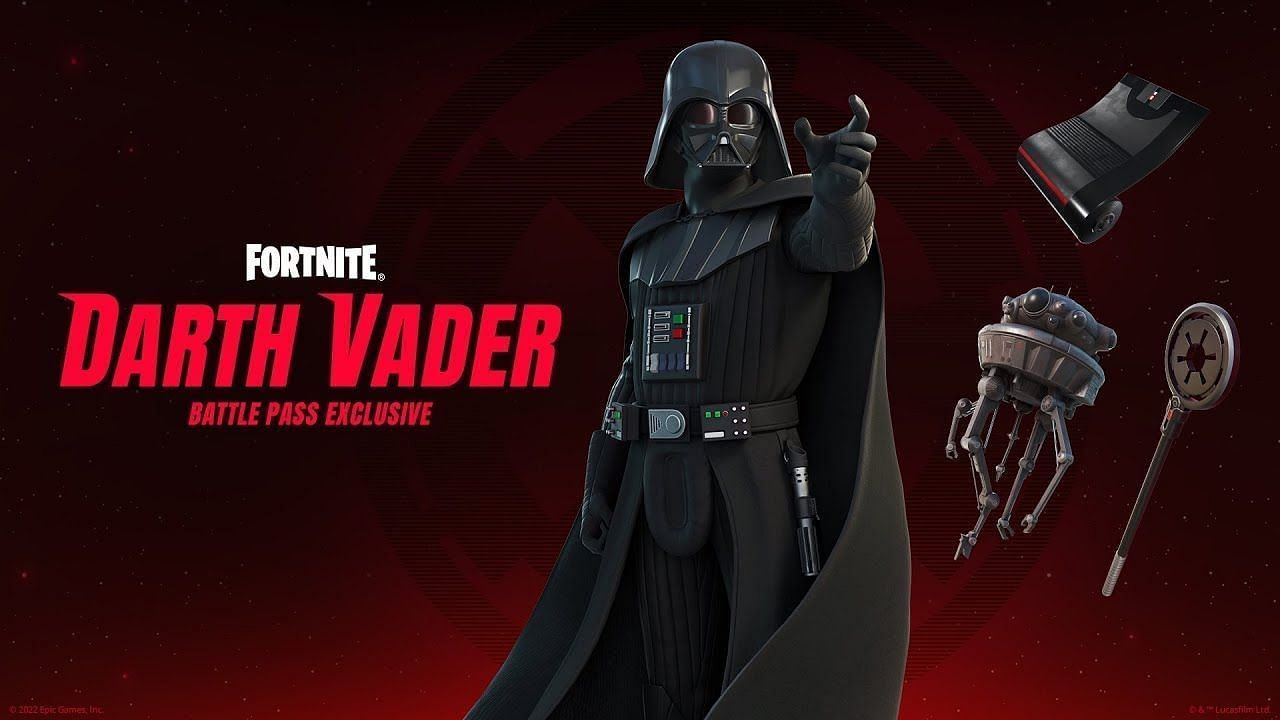 Fortnite Bad-guy Skins - Darth Vader (Image via Epic Games)