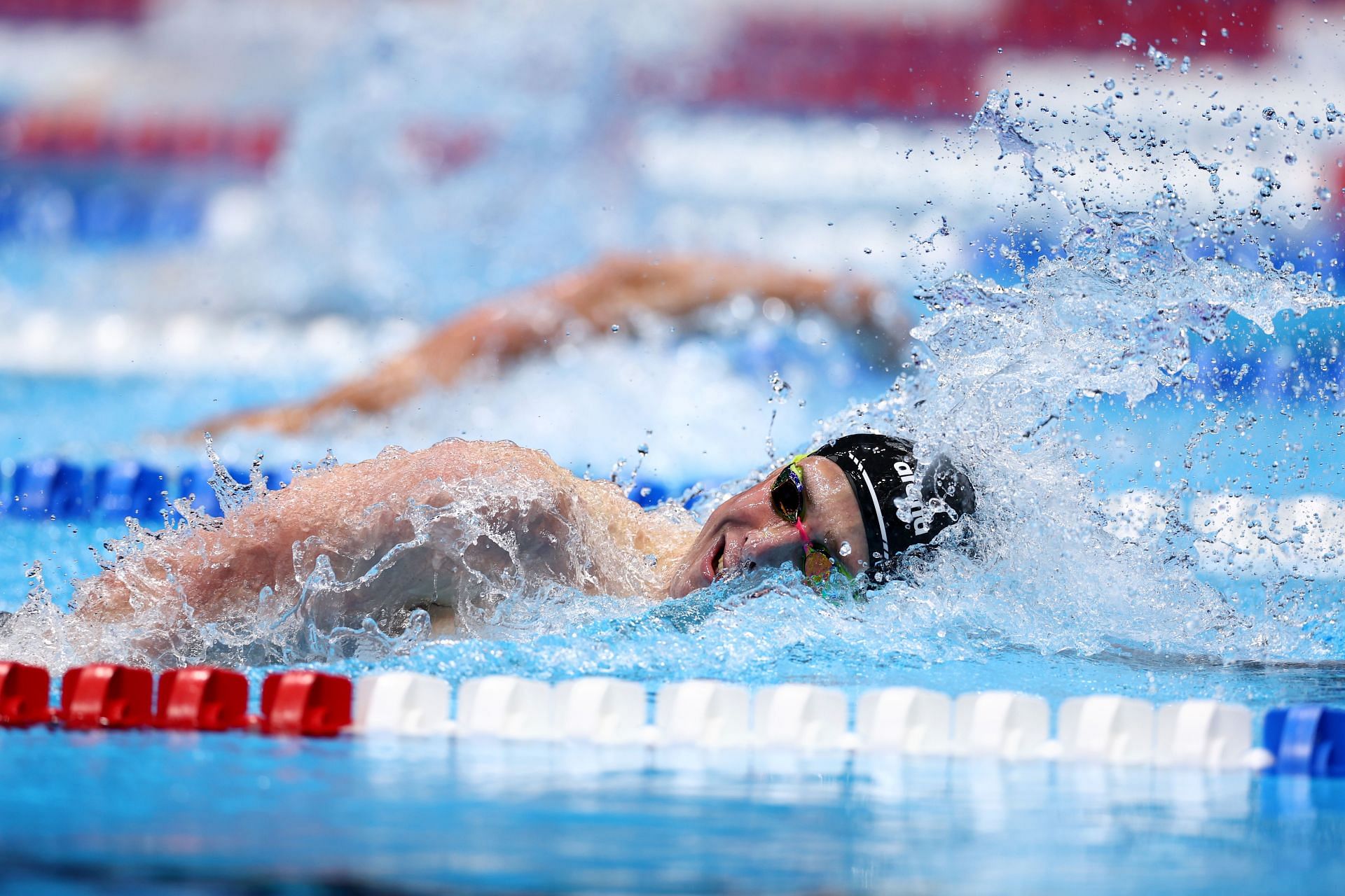 Aaron Shackell in action at the 2024 U.S. Olympic Team Trials - Swimming - Day 1