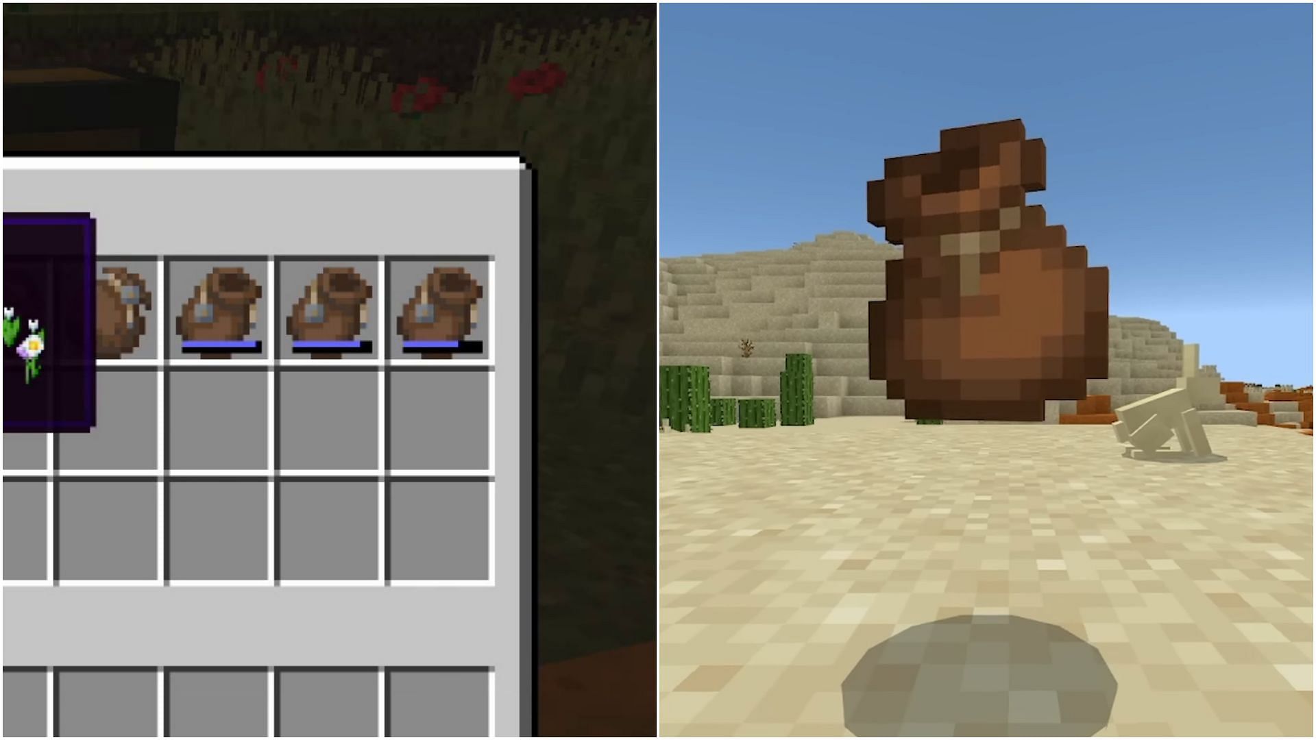 Bundles&#039; outer appearance has changed quite a lot in the last four years (Image via Mojang Studios)