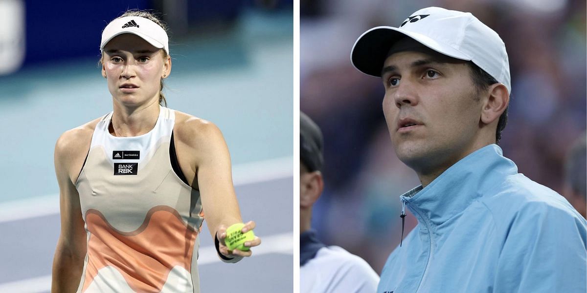 Elena Rybakina (L) and Stefano Vukov (R); (Source: Getty Image)