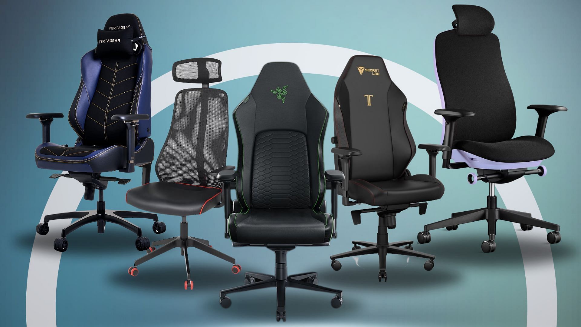 The best ergonomic gaming chairs in 2024 (Image via Herman Miller, Razer, IKEA, Secretlabs, Vertagear)