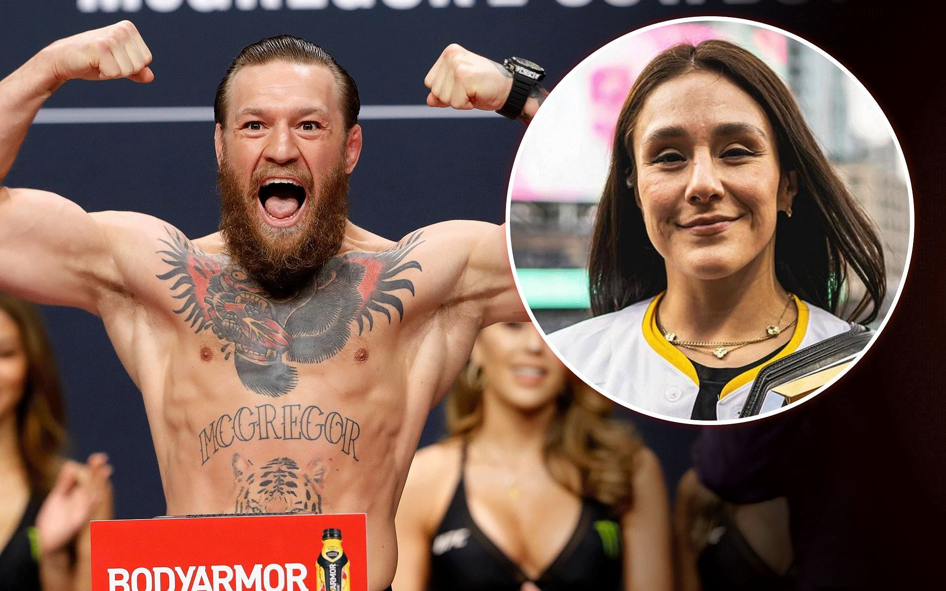 Alexa Grasso (right) addresses potential Conor McGregor (left) feature at Noche UFC [Image courtesy: Getty Images and @alexa_grasso on Instagram] 