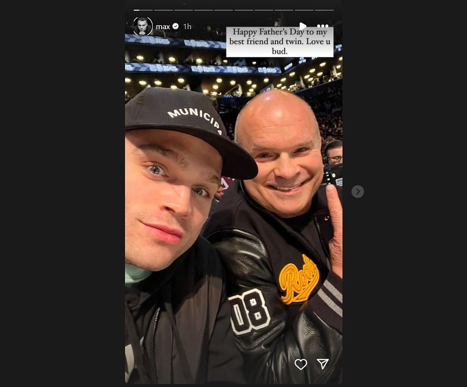 Max&#039;s message for his father Tie Domi on Father&#039;s Day. Source: Max Domi on Instagram