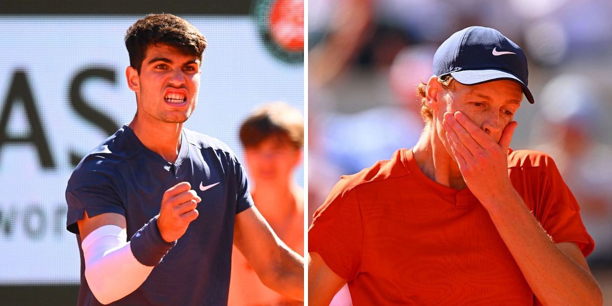 Carlos Alcaraz overcomes nerves and cramping Jannik Sinner to reach maiden French Open final