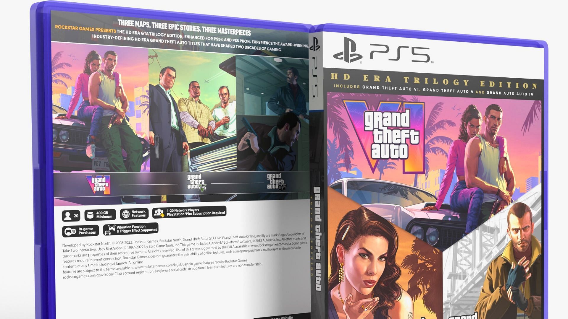 GTA Trilogy HD Era fan concept with GTA 4, GTA 5, and GTA 6 mesmerizes fans