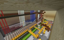 Minecraft player builds a working light show using beacons