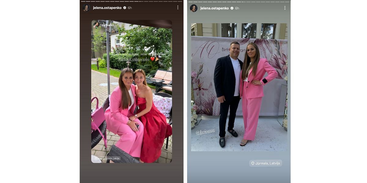 In Pictures: Jelena Ostapenko turns heads in pink suit, joined by ...