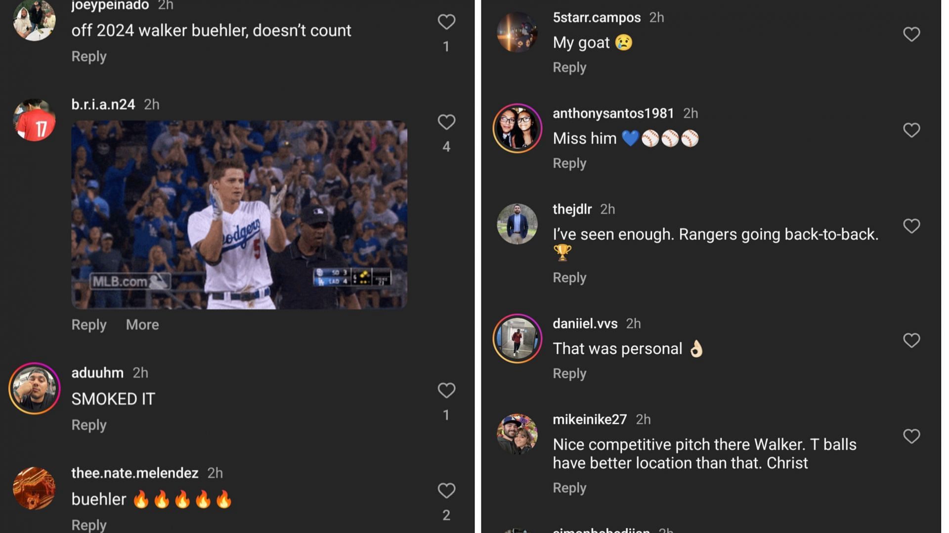 Dodgers fan comment on Seager&#039;s home run at Dodger Stadium