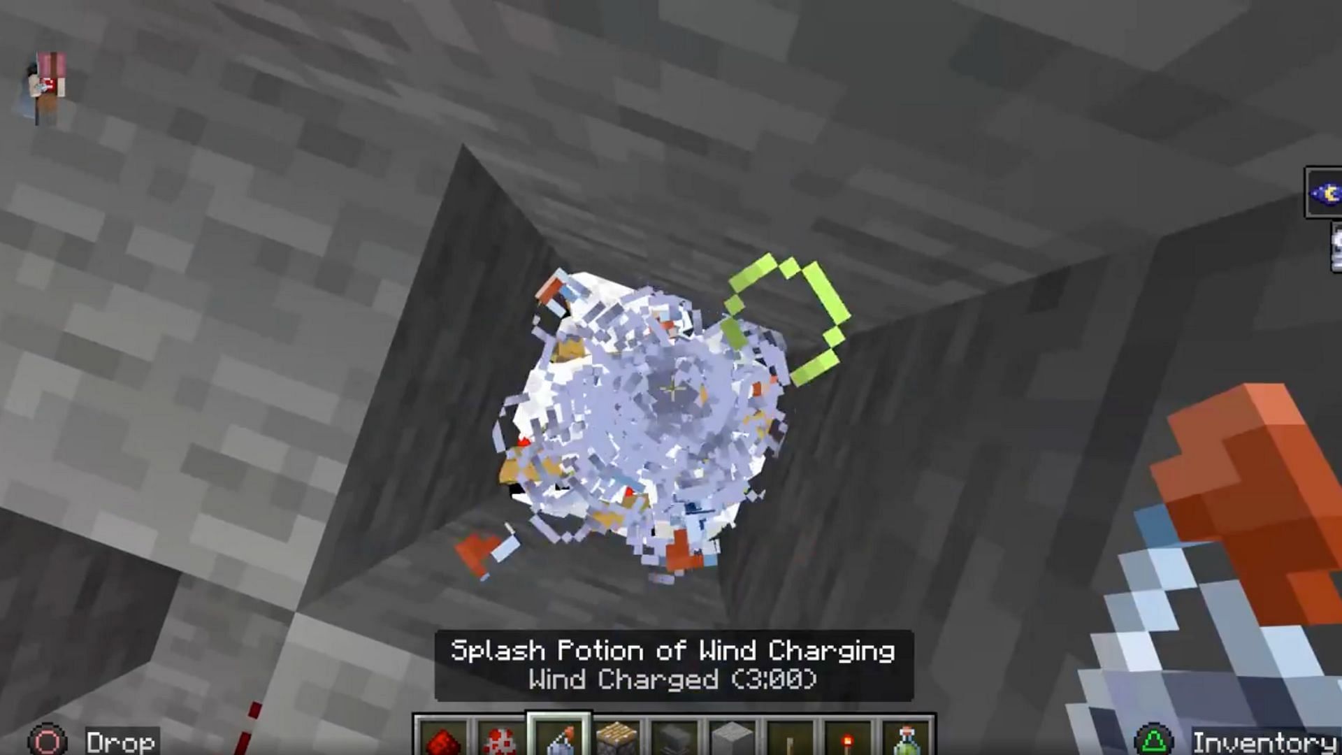 Minecraft player discovers a new wind charge mechanism