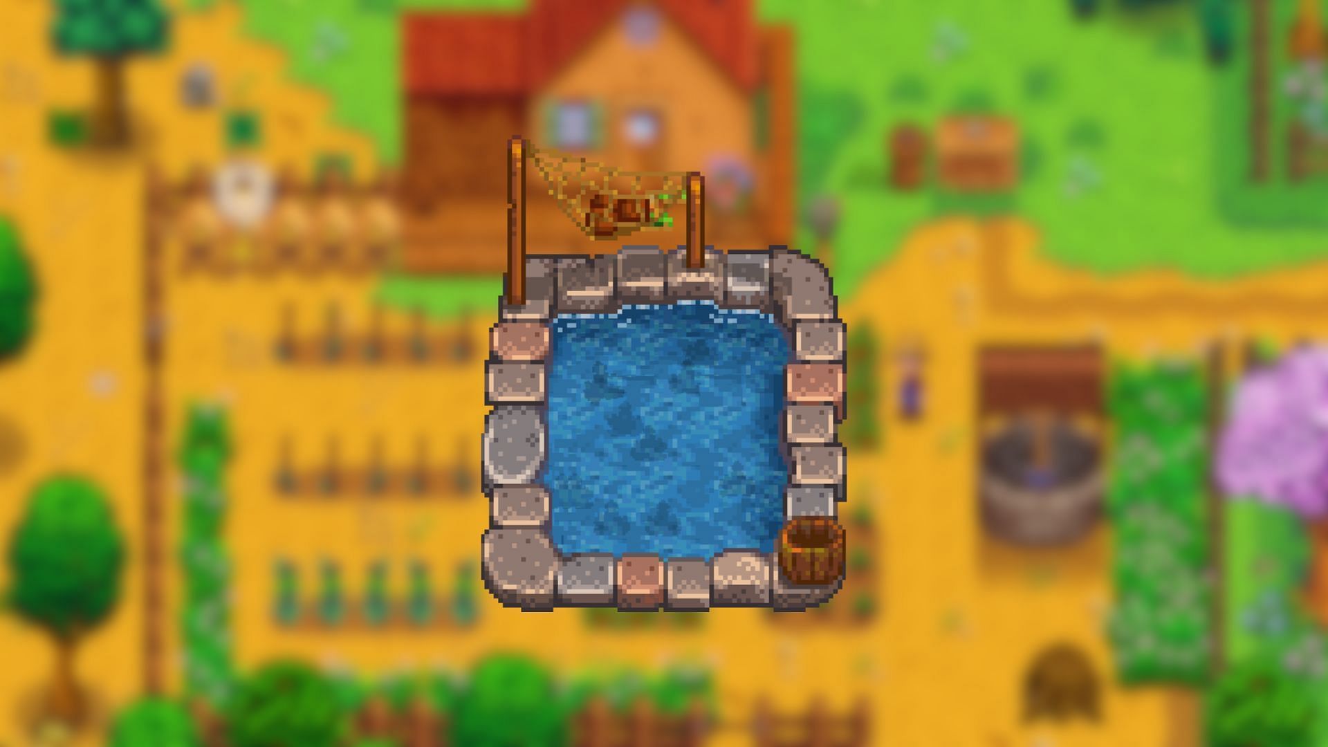 Constructing a Fish Pond requires stones, Green Algae, seaweed, and gold. (Image via ConcernedApe)