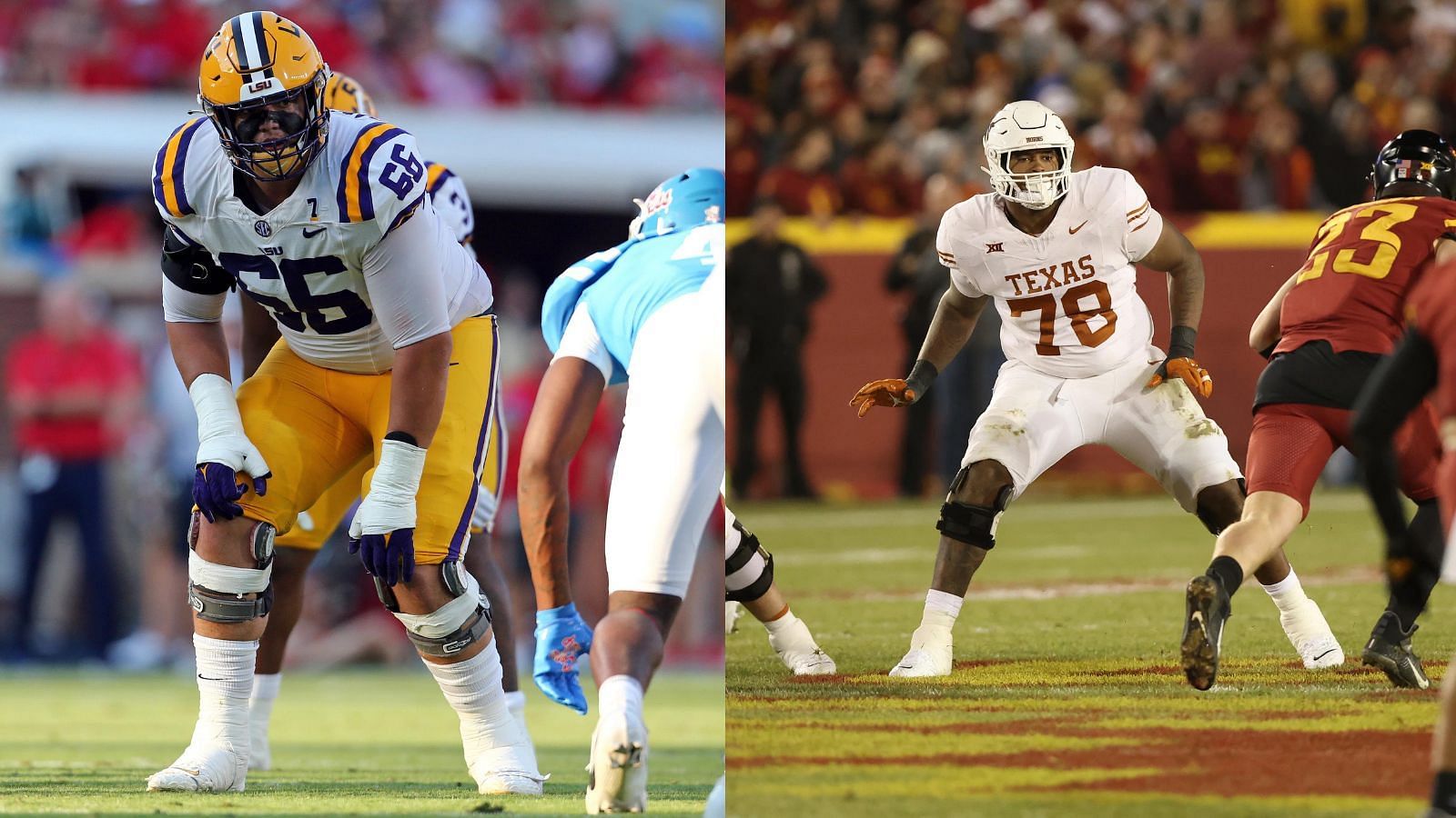Tackles Will Campbell of LSU and Kelvin Banks of Texas are perhaps the top offensive linemen in the NCAA for 2024.