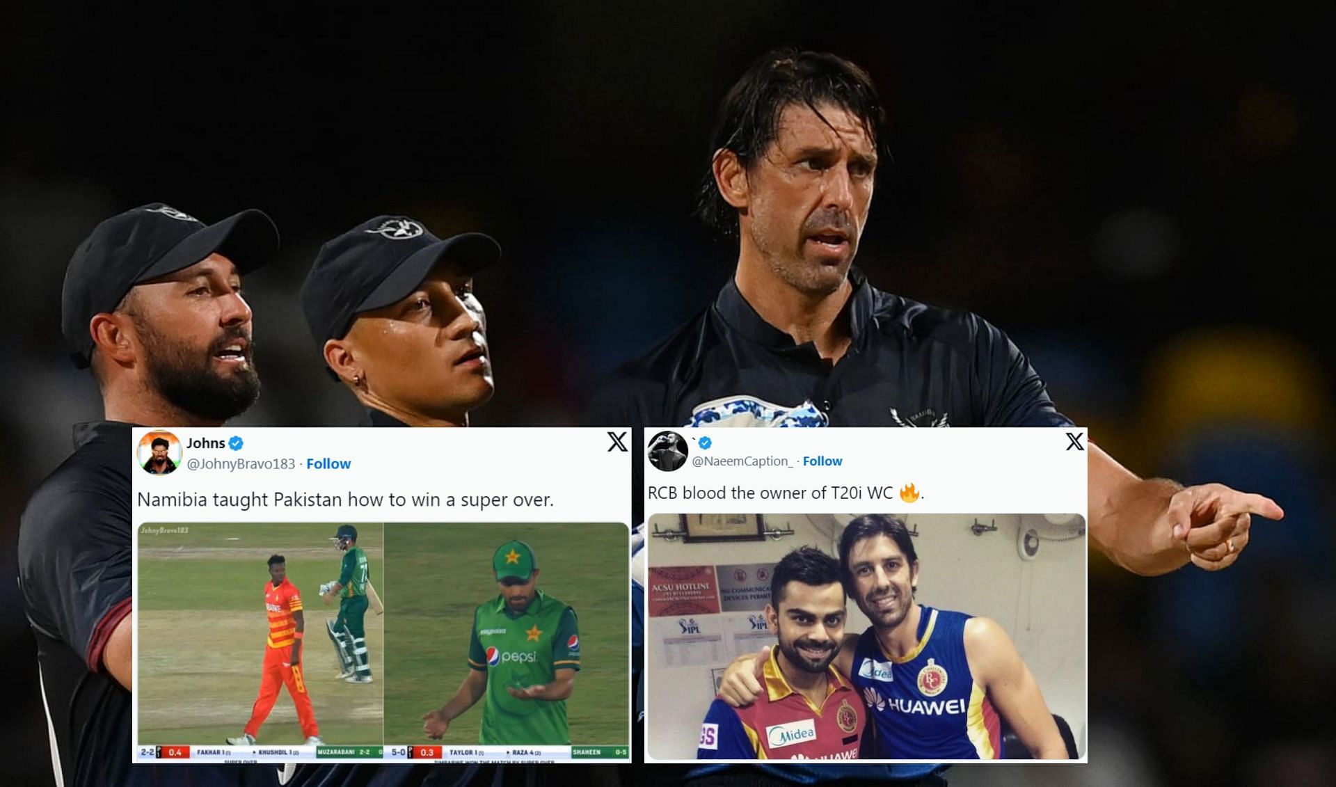 Fans share memes after Namibia beat Oman in T20 World Cup.