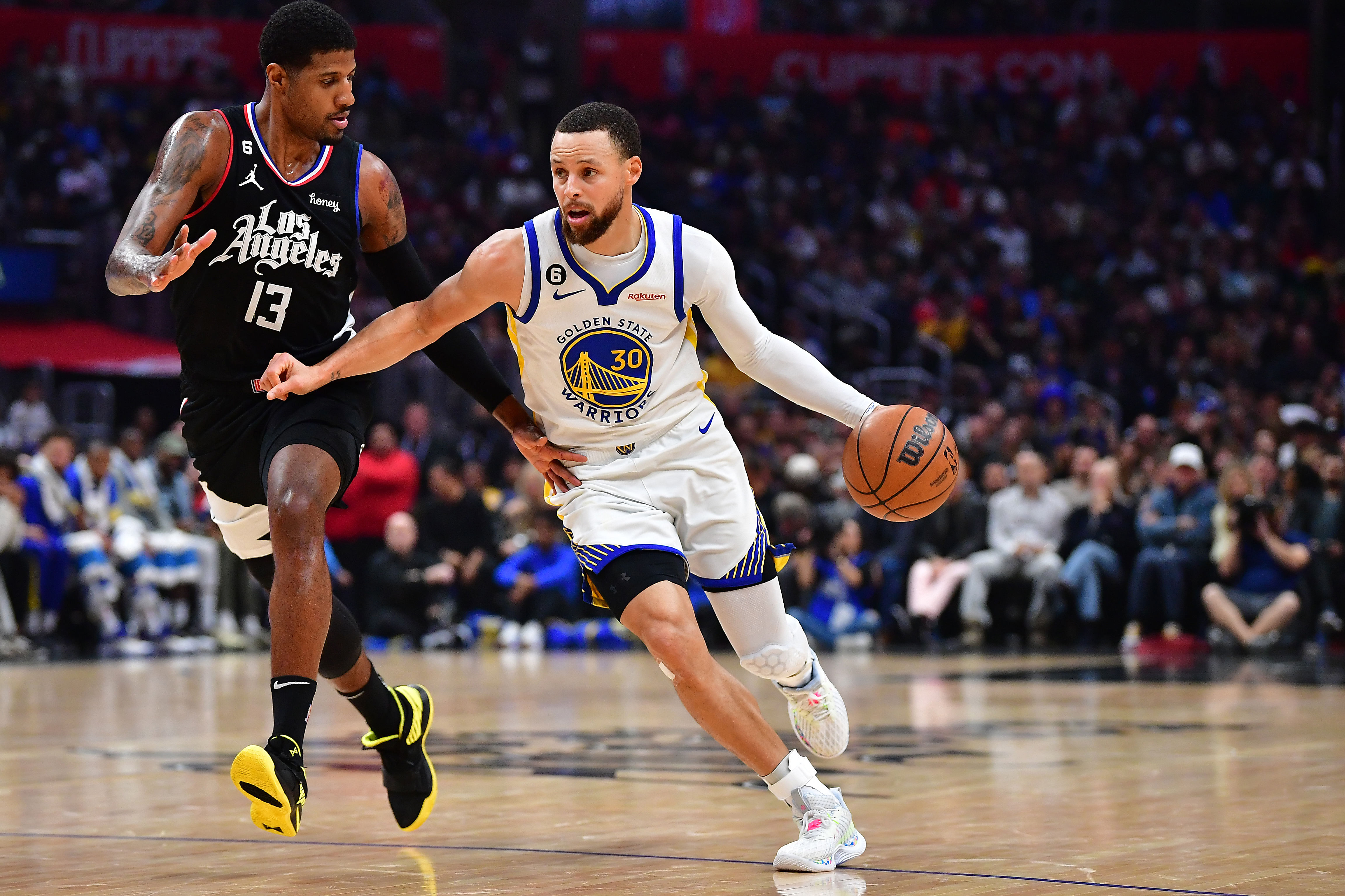 Steph Curry and the Golden State Warriors out of the Paul George sweepstakes. (Photo: IMAGN)