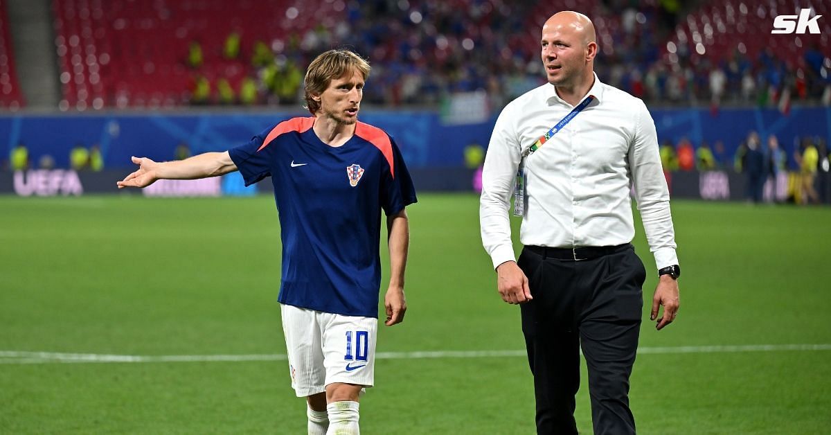 Williams reacts to exchanging shirt with Modric 