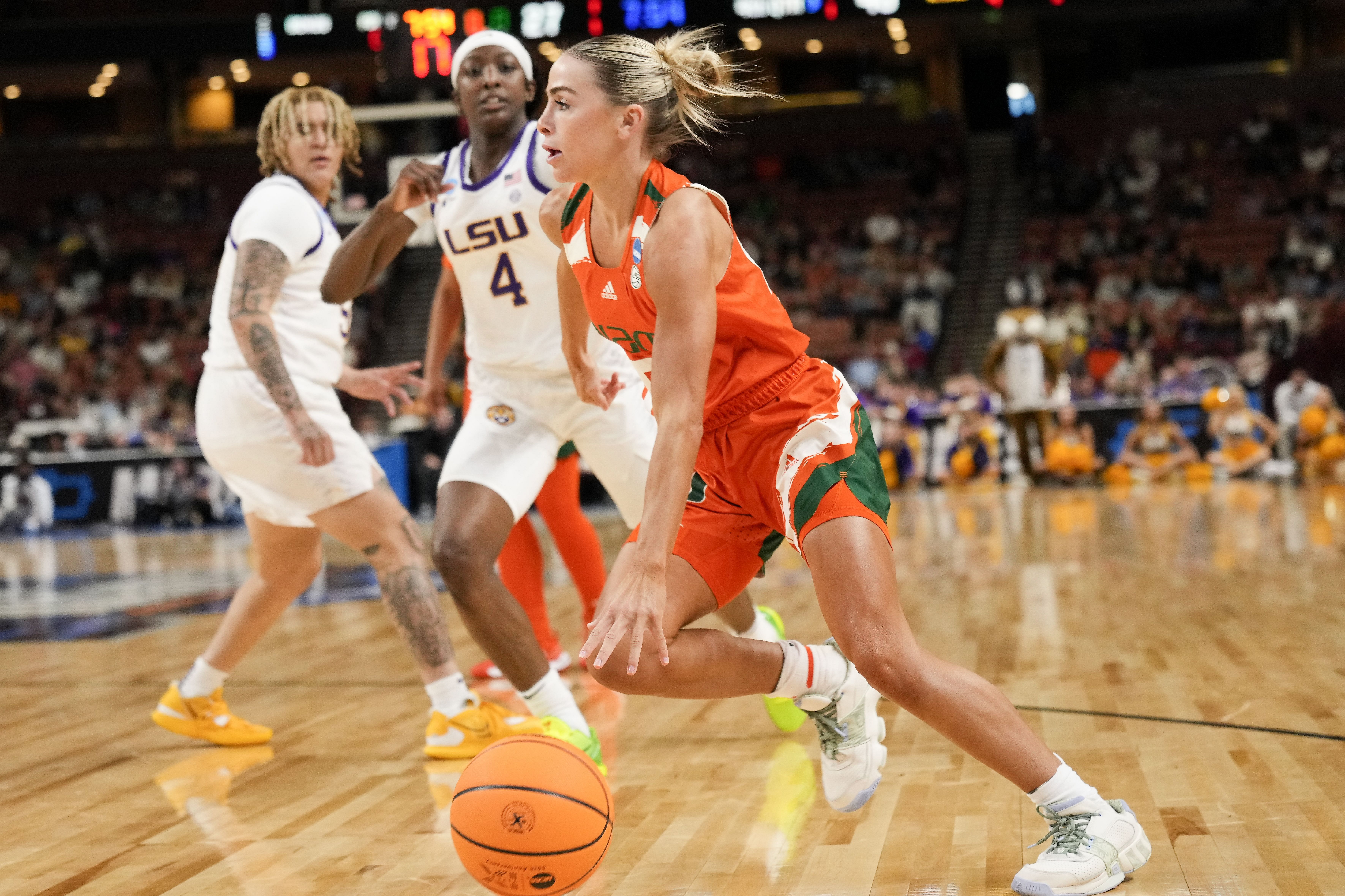 Former Miami Hurricanes guard Hanna Cavinder.