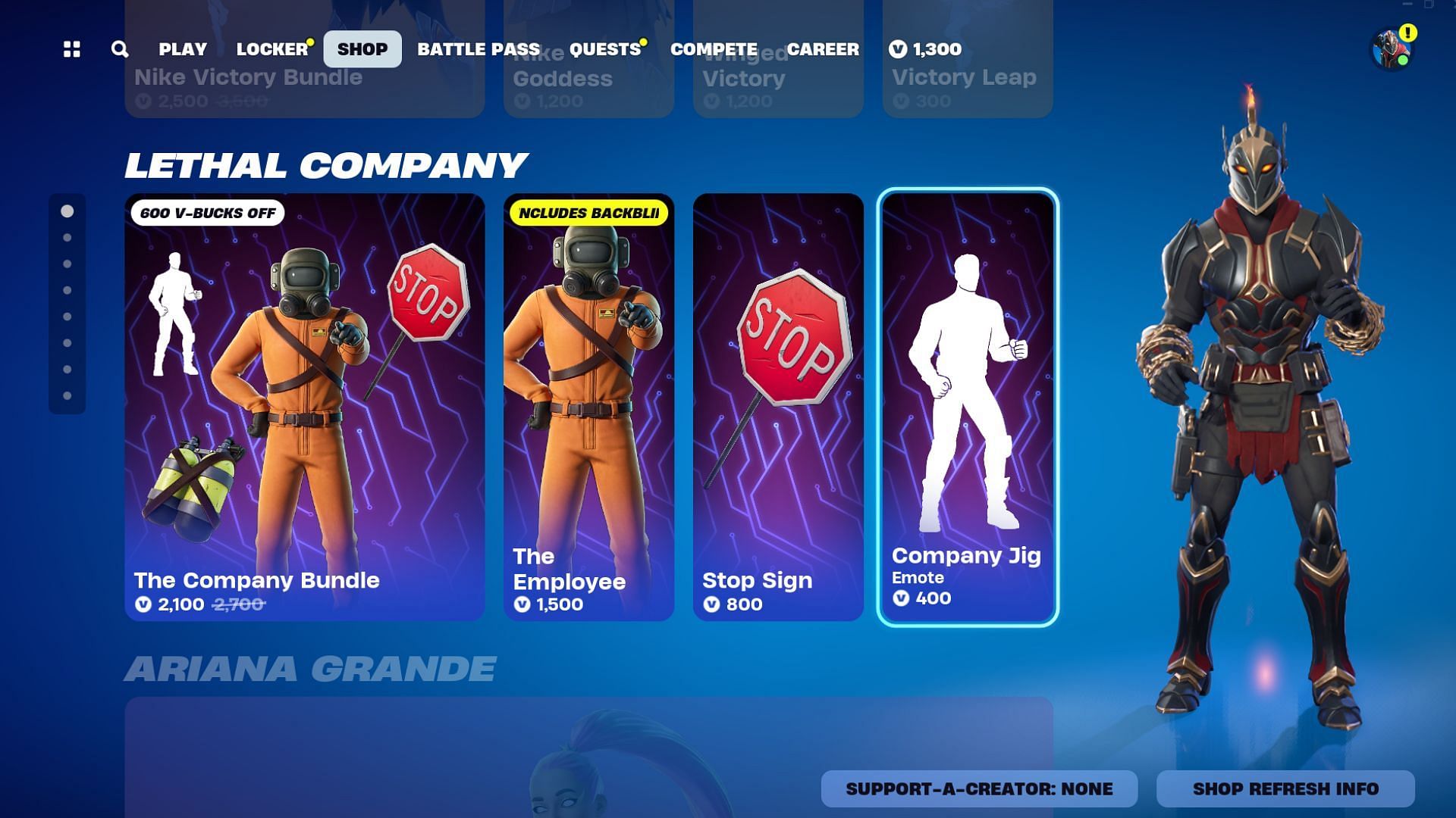 The Company Bundle is currently listed in the Item Shop. (Image via Epic Games)