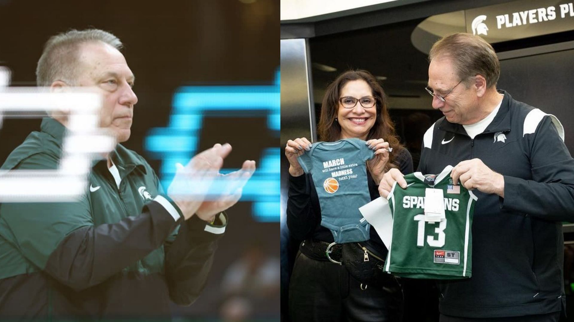 Michigan State HC Tom Izzo and daughter Raquel