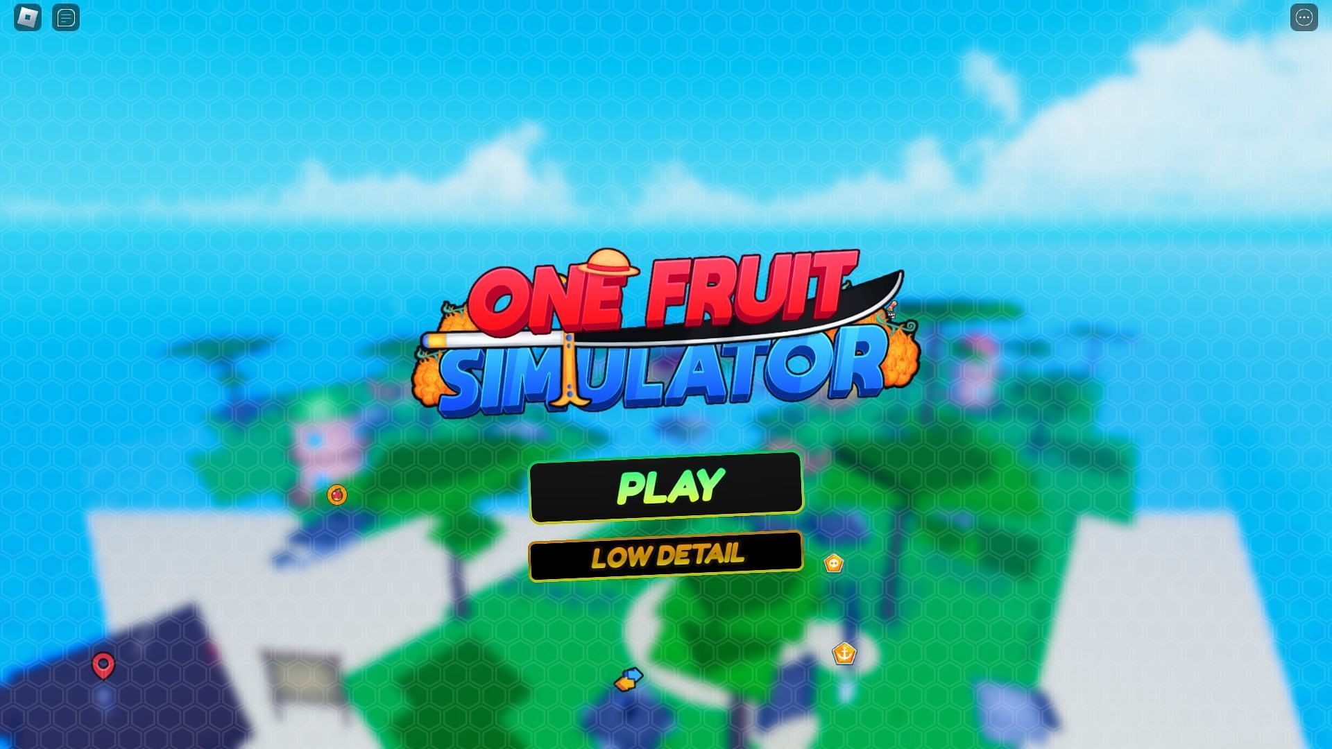 In-game title screen (Image via Roblox)