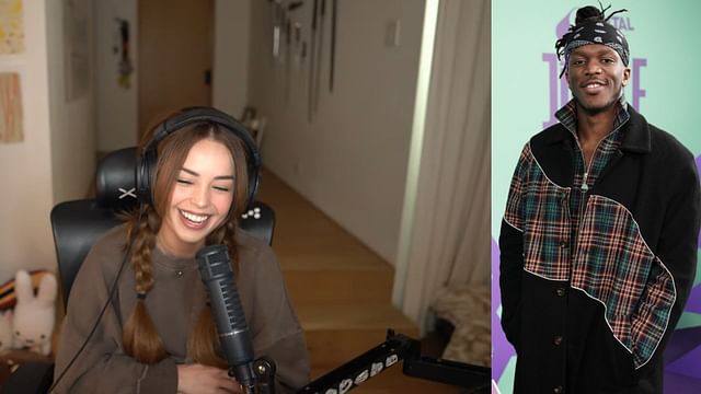 Valkyrae talks about meeting KSI (Images via Instagram/@ksi &amp; YouTube/@Valkyrae)