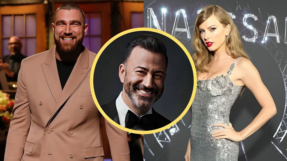 Jimmy Kimmel recalls how he ended up at a party with Travis Kelce and Taylor Swift in Los Angeles