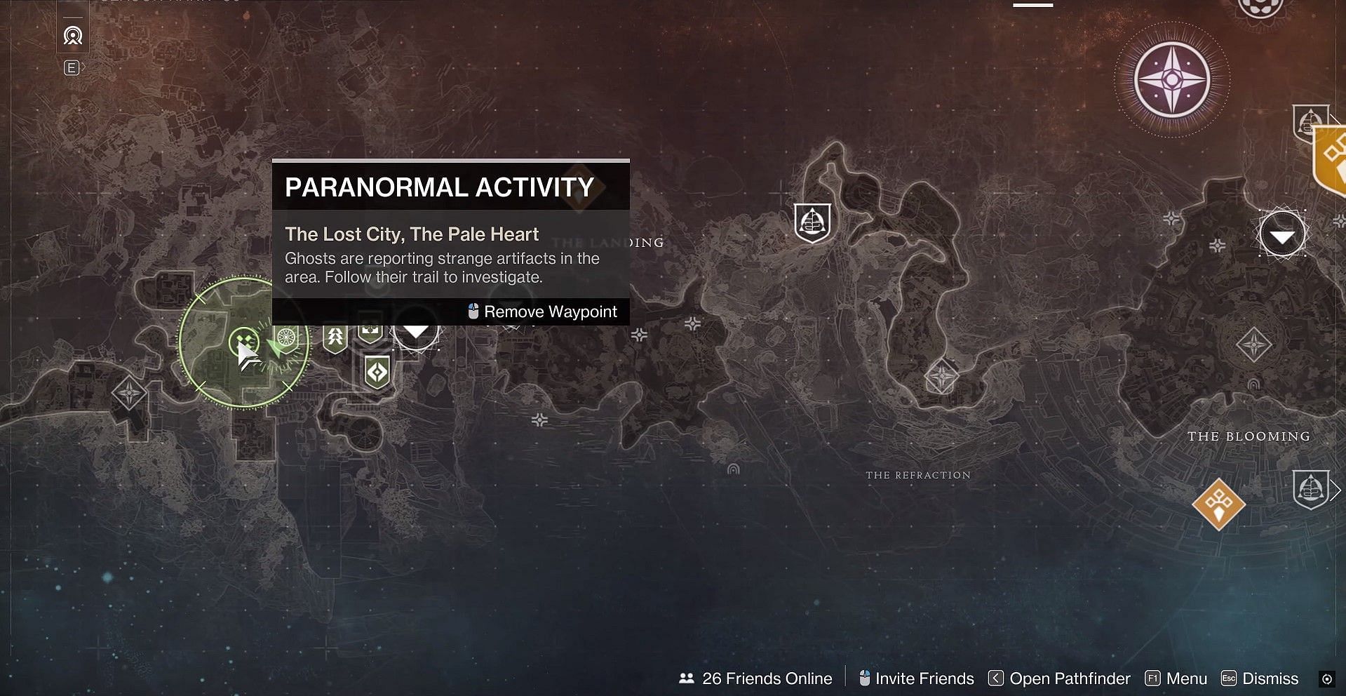 The Lost City Paranormal Activity location in Destiny 2 (Image via Bungie)