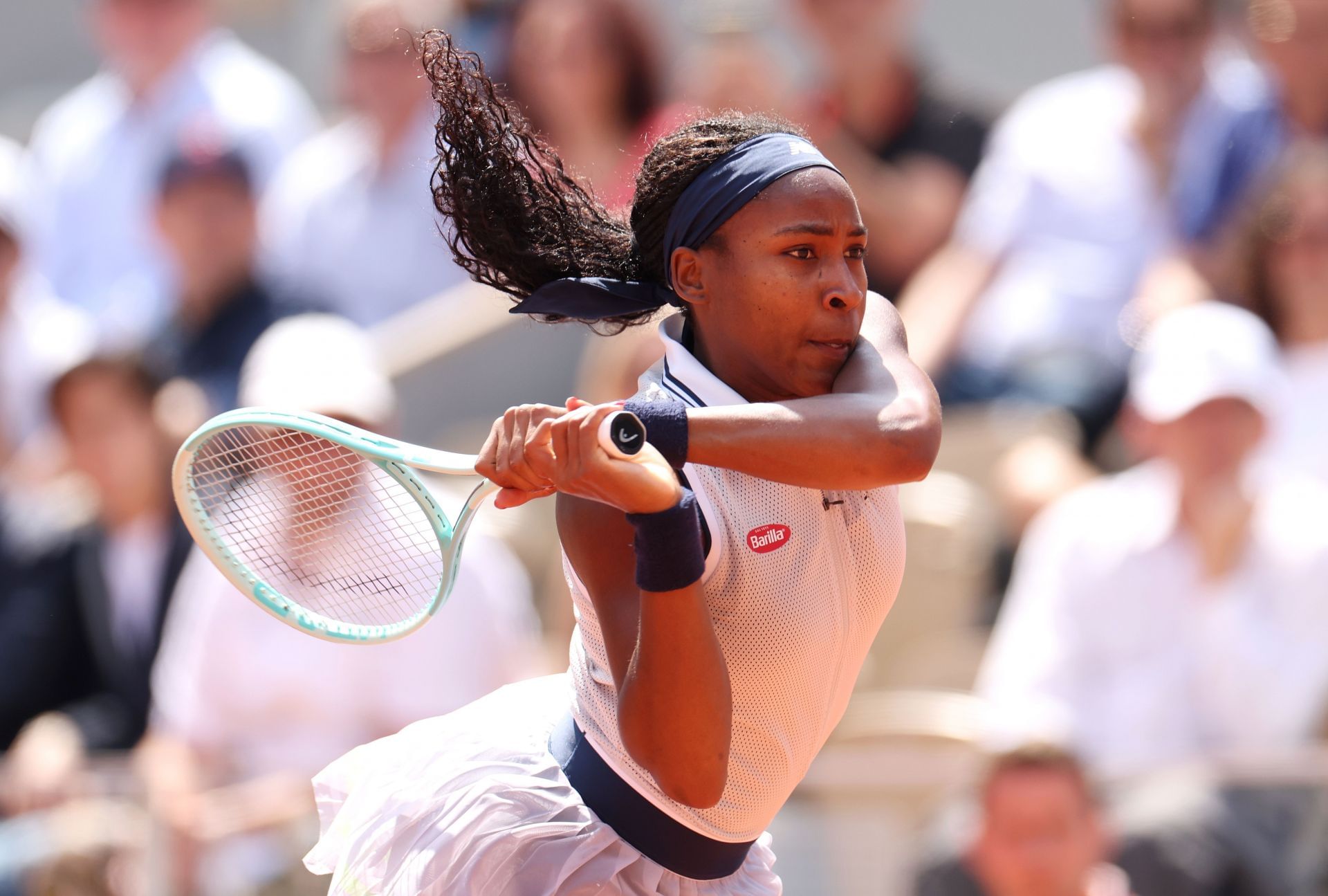 Coco Gauff at the 2024 French Open. (Photo: Getty)