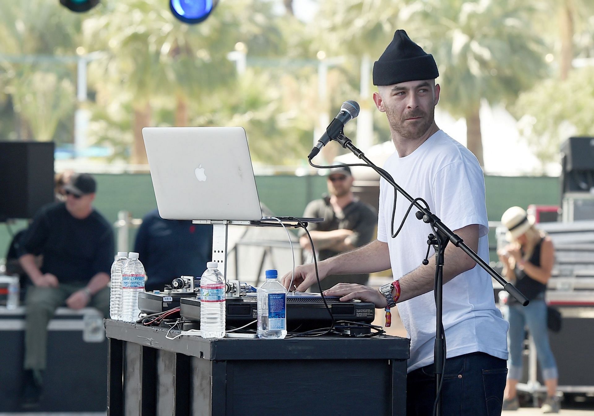 DJ Alchemist with recording artist Action Bronson onstage at the 2015 Coachella Valley Music &amp; Arts Festival (Weekend 1) in Indio, California. (Photo by Kevin Winter/Getty Images for Coachella)
