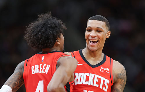 Houston Rockets guard Jalen Green and forward Jabari Smith Jr.