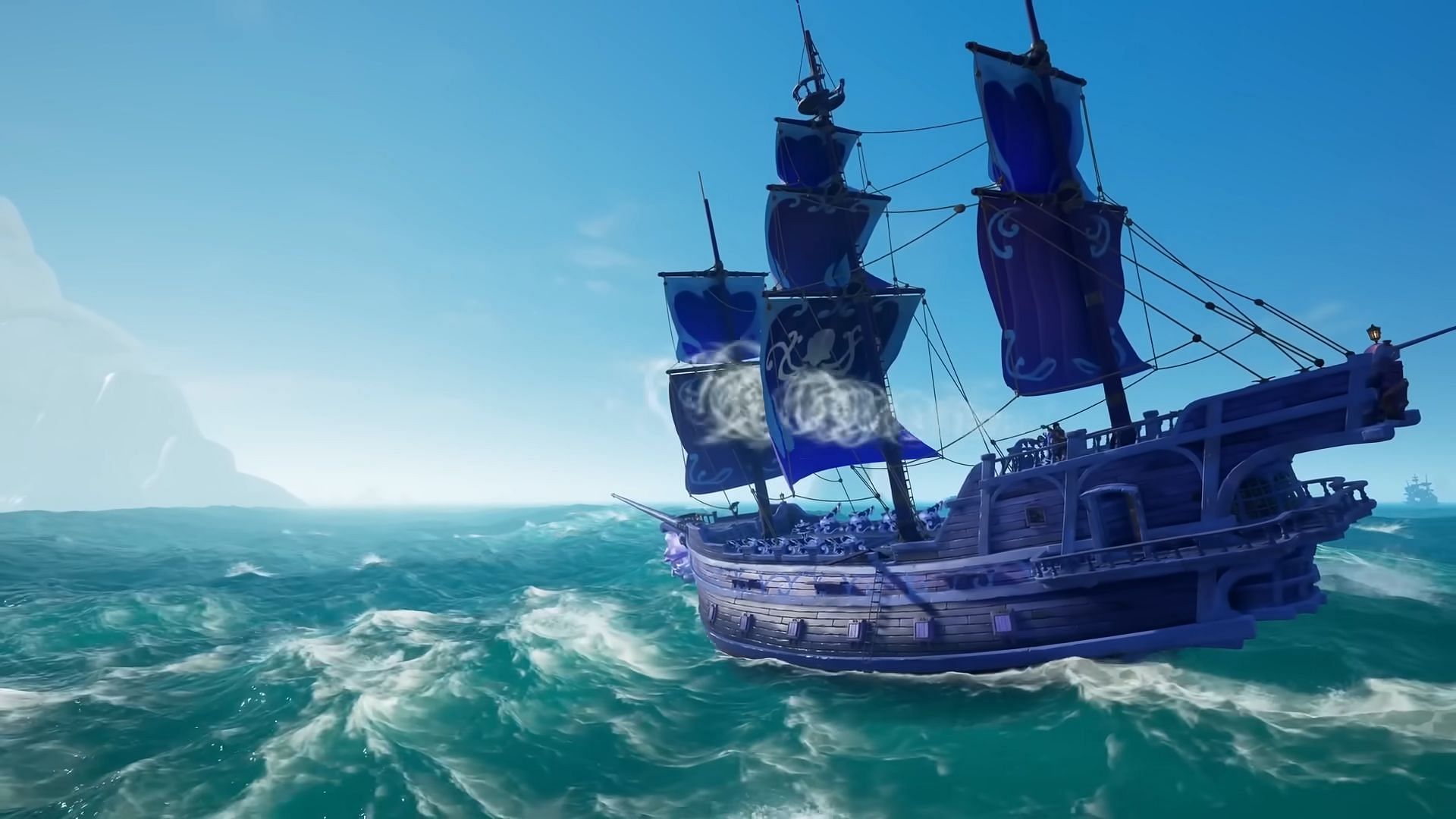 The Horn of Fair Winds can increase the speed of your ship. (Image via Rare || PhuzzyBond/YouTube)