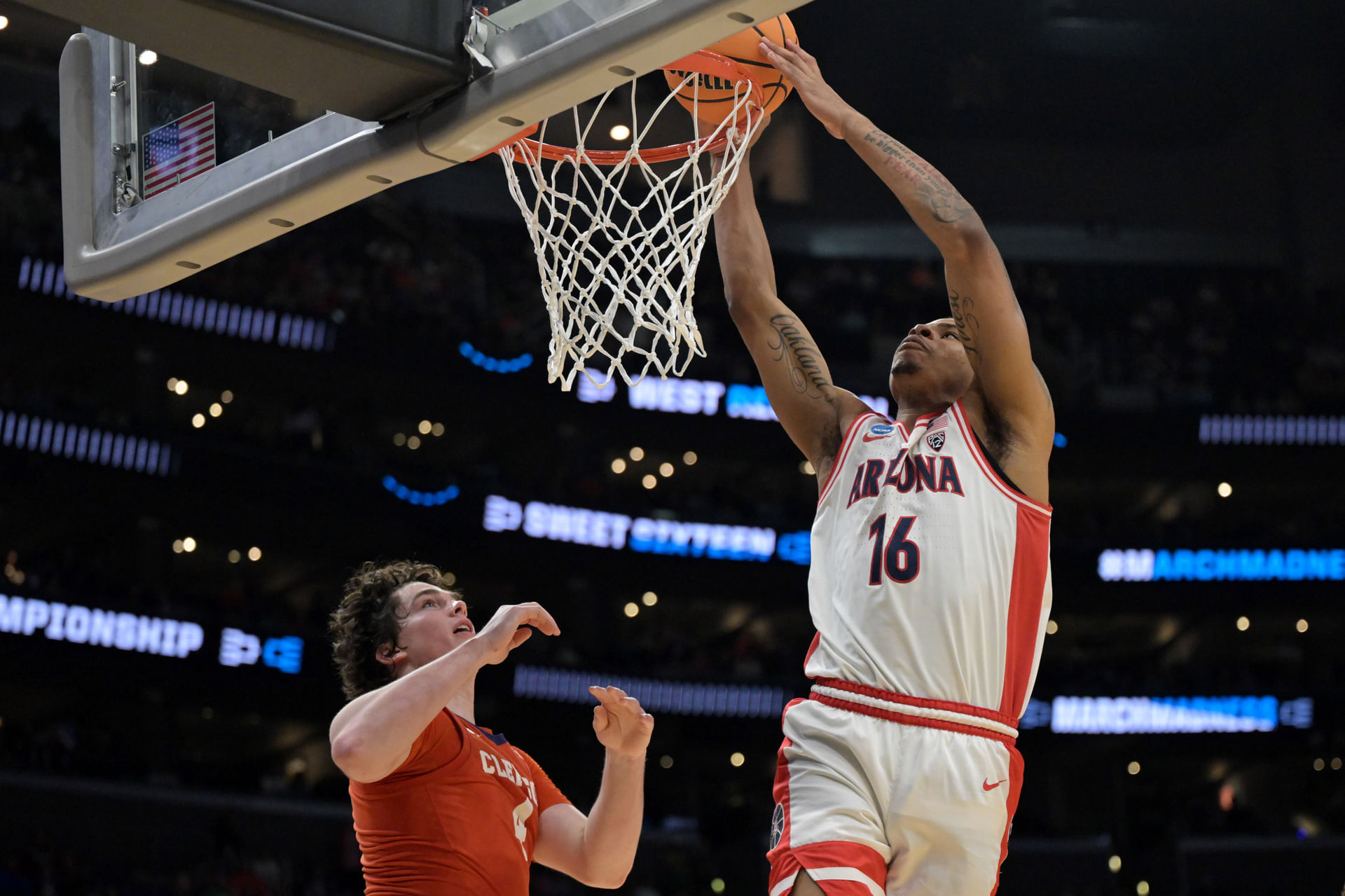 Keshad Johnson showed promise in his senior year with Arizona, averaging 11.5 ppg, 5.9 rpg, 1.8 apg and 1.0 bpg this past season (Image Source: IMAGN).