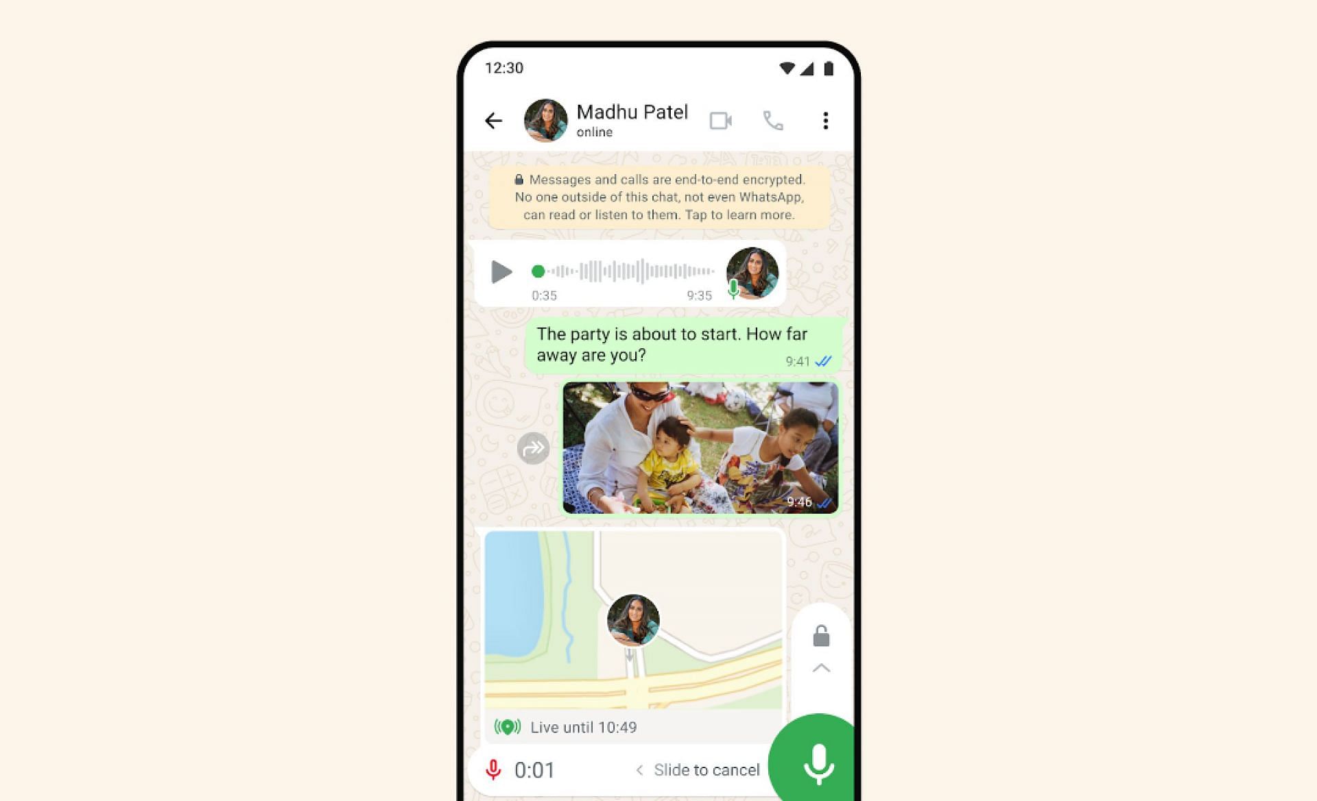 WhatsApp voice message (Image via Meta)