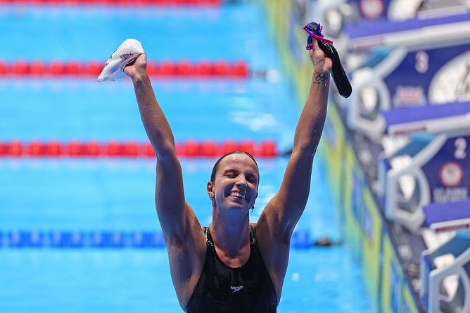 Regan Smith exudes happiness on qualifying for the Paris Olympics in the 200m backstroke for the first time