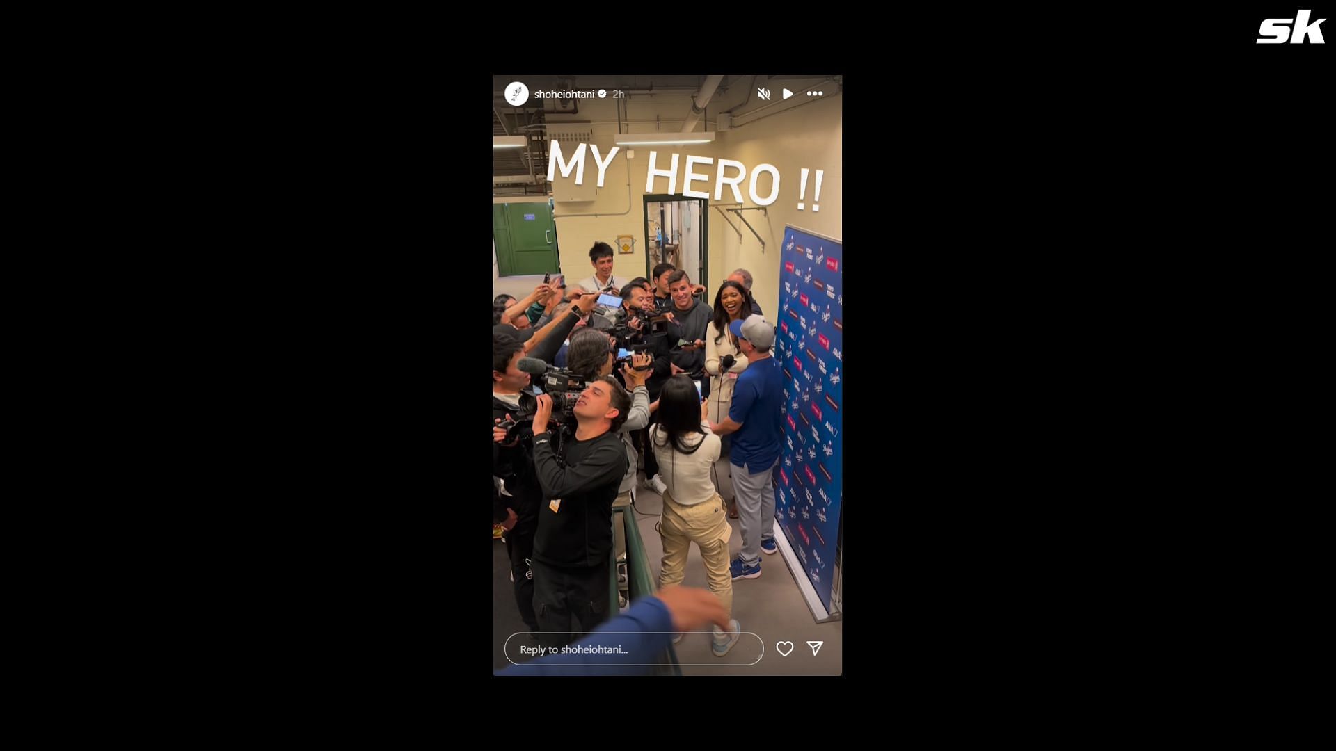 Screenshot from S. Ohtani&#039;s story on Instagram