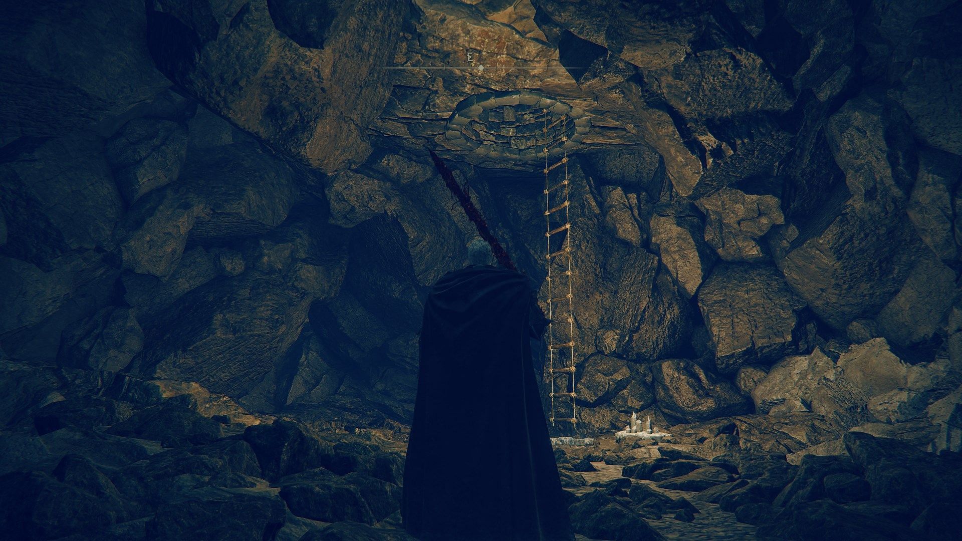 Use the ladder to go up and reach Bonny Village Grace (Image via FromSoftware)