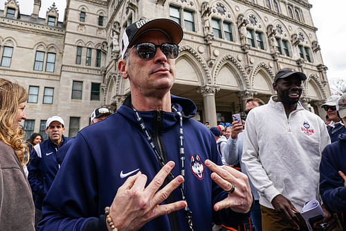 Dan Hurley: NCAA Basketball: Connecticut Victory Parade and Rally