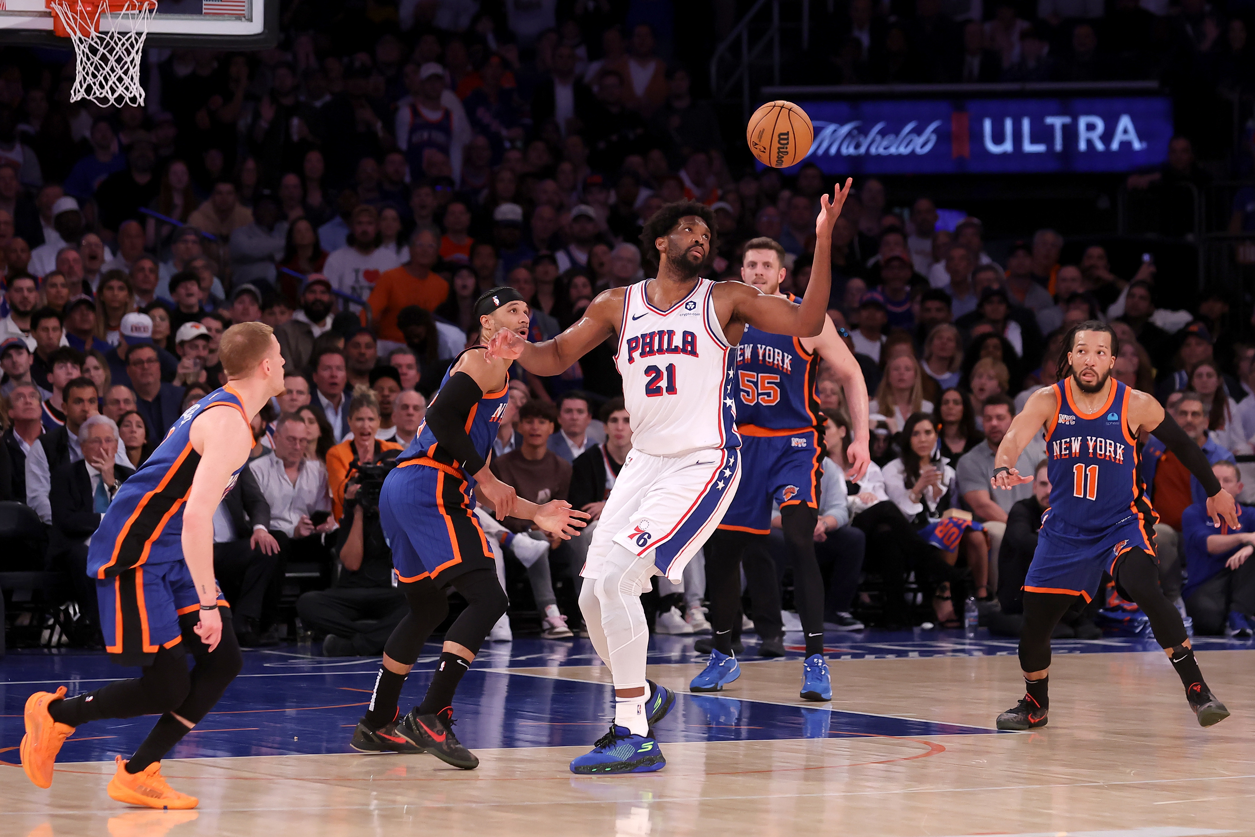 NBA: Playoffs-Philadelphia 76ers at New York Knicks