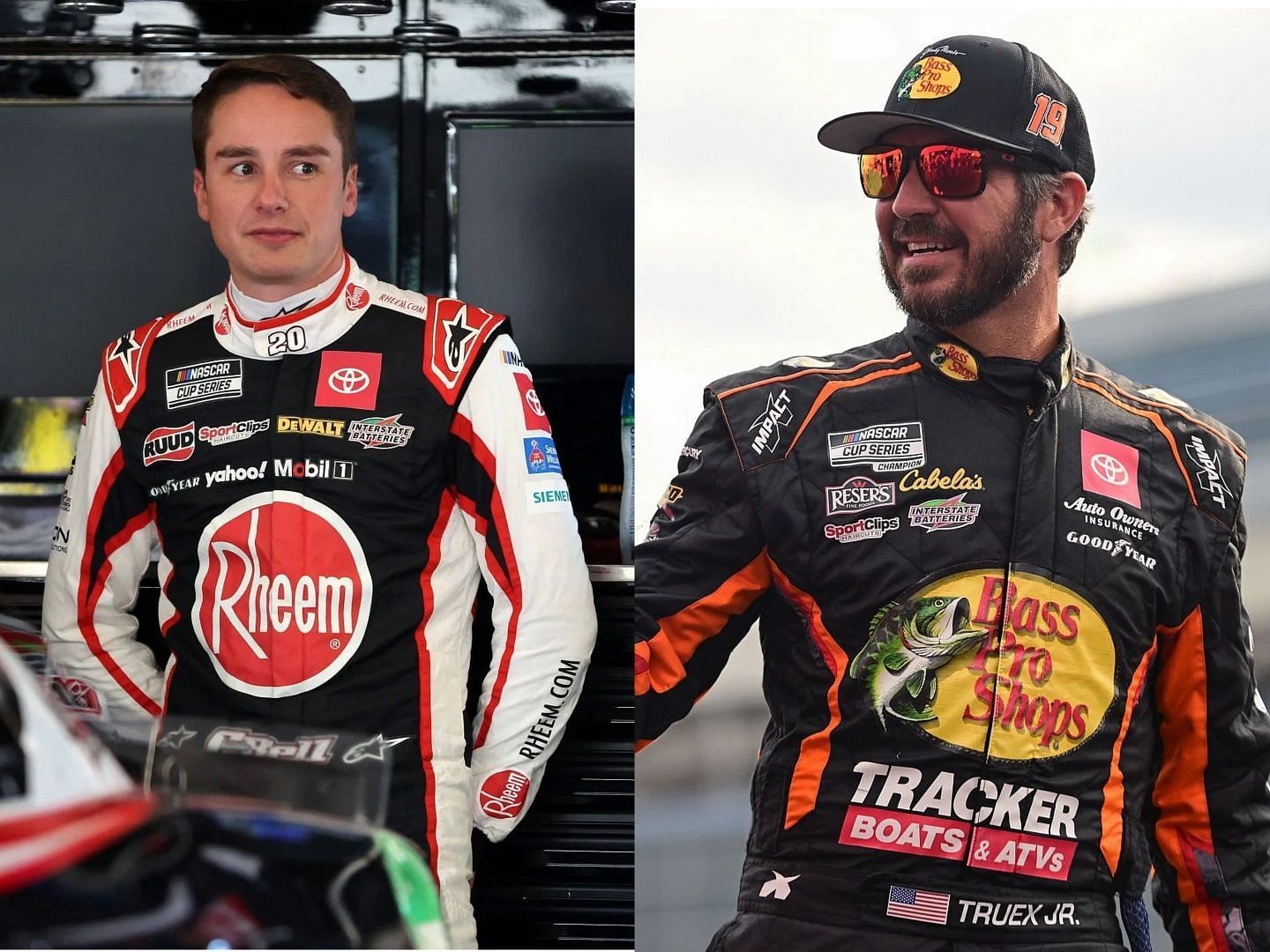 Christopher Bell and Martin Truex Jr. (Images via Getty)