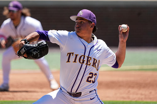 LSU lefty Gage Jump has played his way into MLB Draft attention with a big 2024 campaign. Jump is likely to go by the second or third round of the draft.