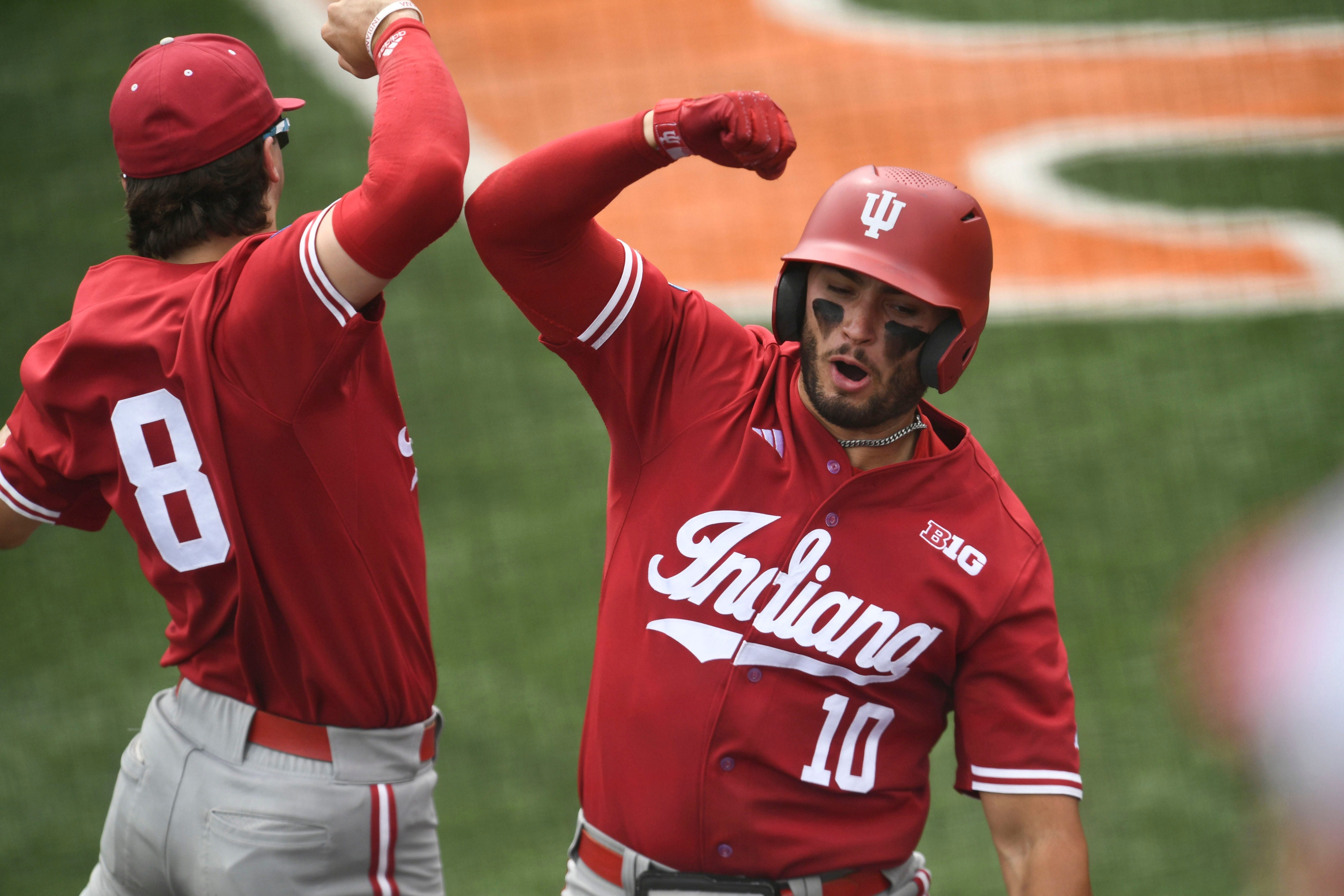 Indiana won on Friday and needs a win on Saturday to reach the regional final in Knoxville.