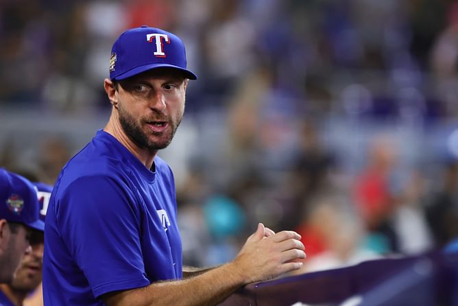 Watch: Max Scherzer hurls playful jibe at former Mets teammate Pete Alonso from Rangers dugout