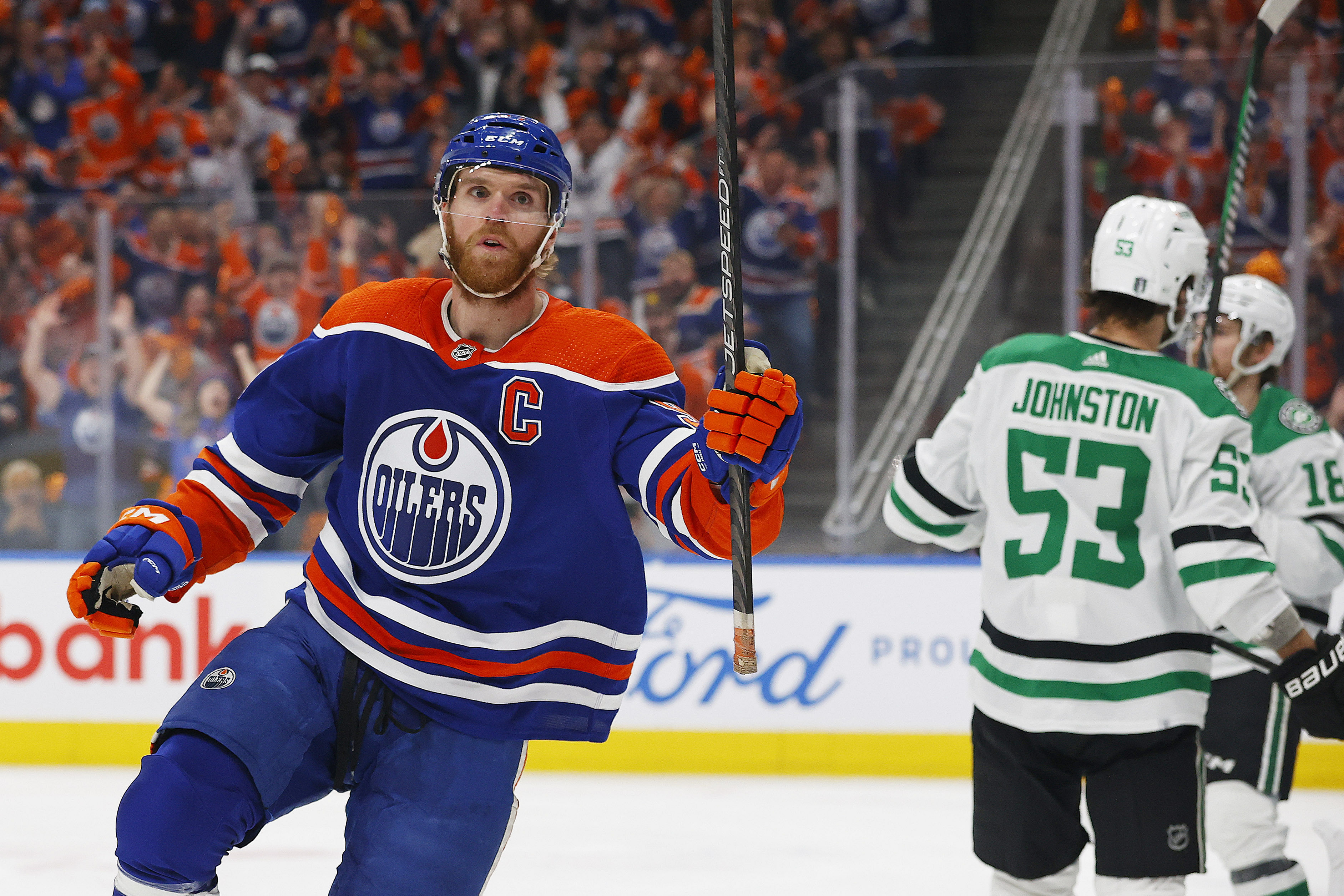 NHL: Stanley Cup Playoffs-Dallas Stars at Edmonton Oilers