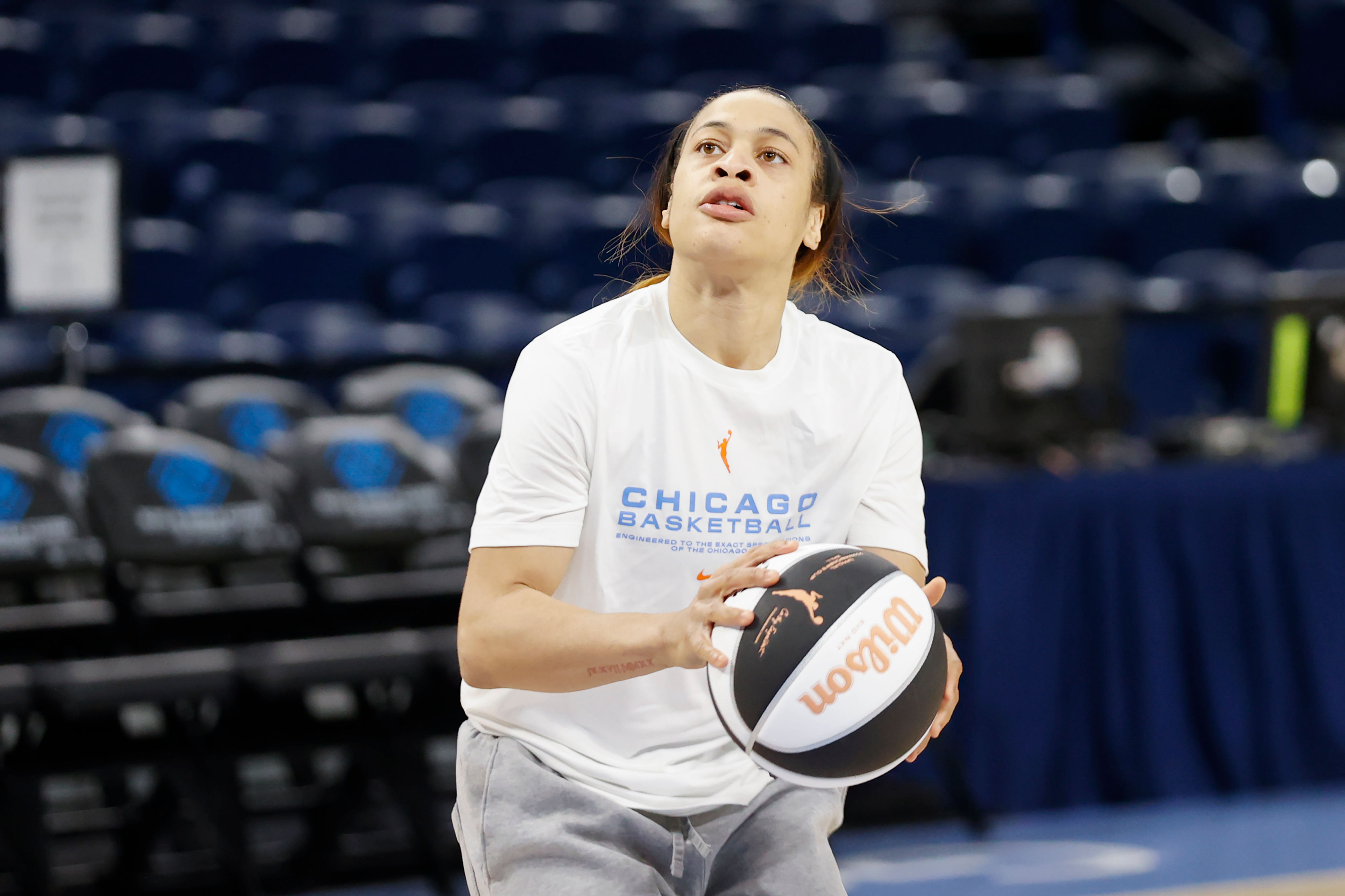 Chennedy Carter was harassed prior to the game against the Washington Mystics.