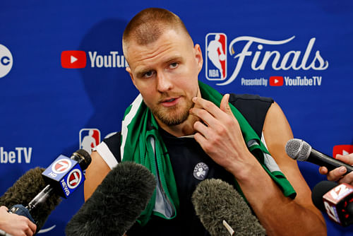 Porzingis attends NBA: Finals-Media Day