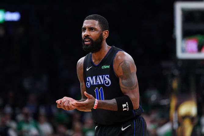 Kyrie Irving blamed by Skip Bayless for letting Luka Doncic down after disappointing Game 1 outing vs. Celtics