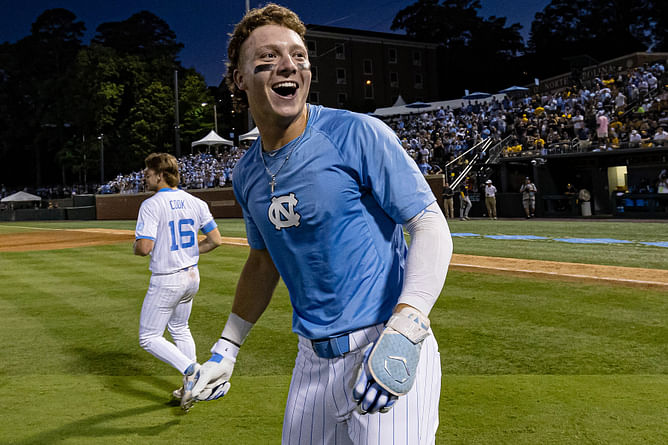 Watch: Vance Honeycutt leads UNC to 8-6 win over West Virginia in super regionals behind walk-off home run