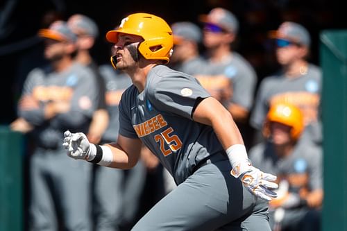 Blake Burke was one of the key players who helped Tennessee beat Evansville in the super regional and clinch a College World Series berth.