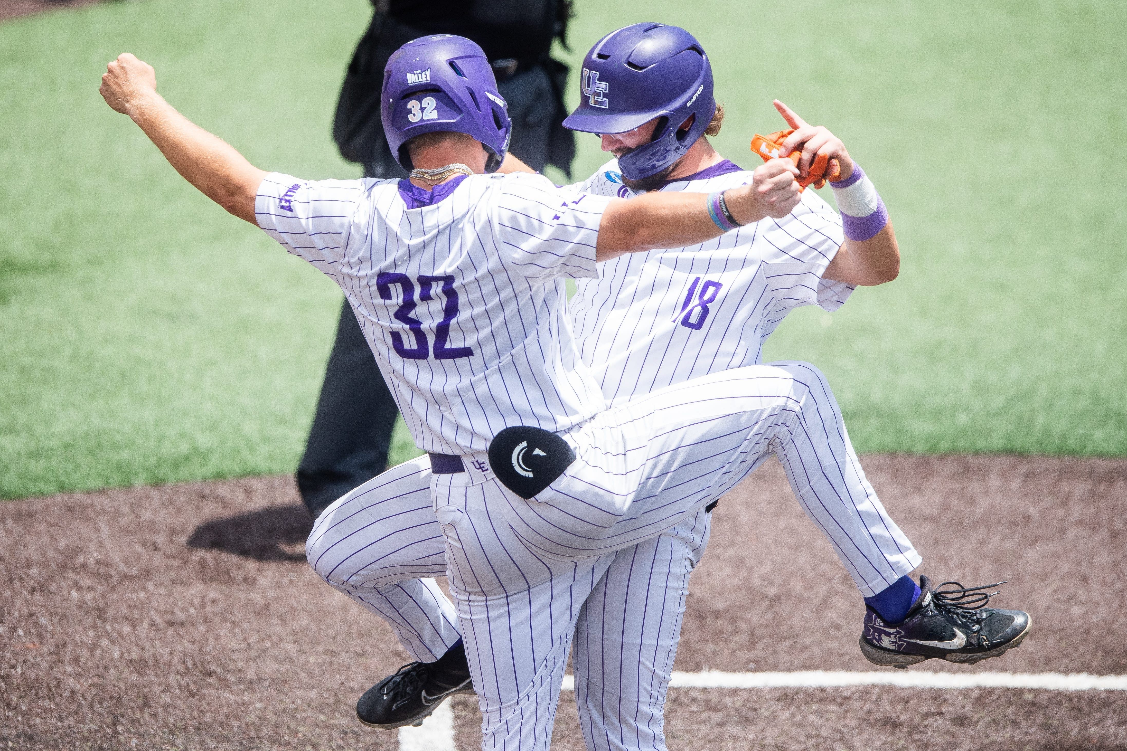 The Evansville Purple Aces&#039; hitting line-up gave them a much-needed victory in the Knoxville Super Regional.