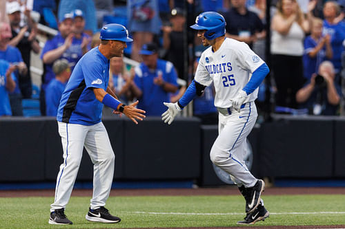 Kentucky HC Nick Mingione (L) and Ryan Nicholson