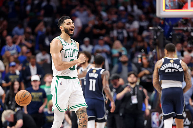 Jayson Tatum 'drops mic' while critiquing NBA media storylines about Boston Celtics' path to NBA trophy