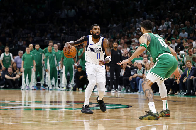 "They know what this bitter feeling feels like": Kyrie Irving reflects on viral video of shaking hands with every Celtics player after NBA Finals loss